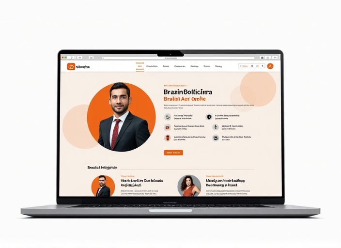 Exemplo de página Pessoa Pública no laptop